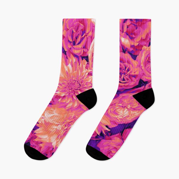 Item preview, Psychedelic Aesthetic Flowers in Hot Pink, Orange, and Purple designed and sold by Trish Dish.