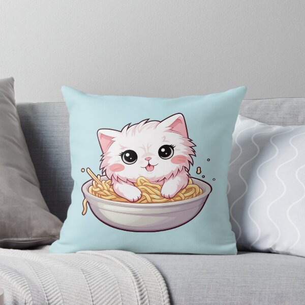 Aperçu de l'œuvre Chat qui mange des spaghettis créée et vendue par SatooDesign.