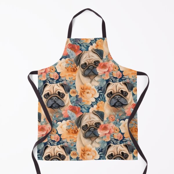 Item preview, Fawn Pugs in Flowers All Over Tote Bag designed and sold by candiscamera.