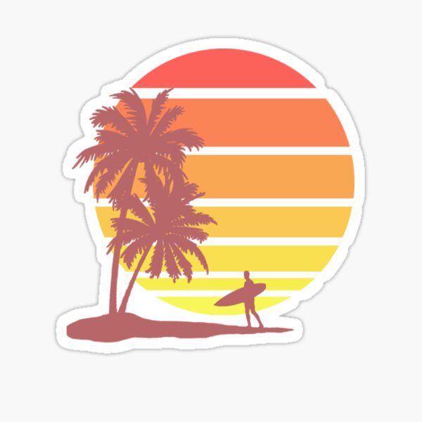 Item preview, Sunset Surfer Silhouette Retro designed and sold by BobsShirts.