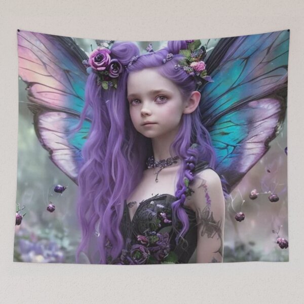 Item preview, Wary Tales Purple Blue Butterfly Fairy designed and sold by WaryTales.