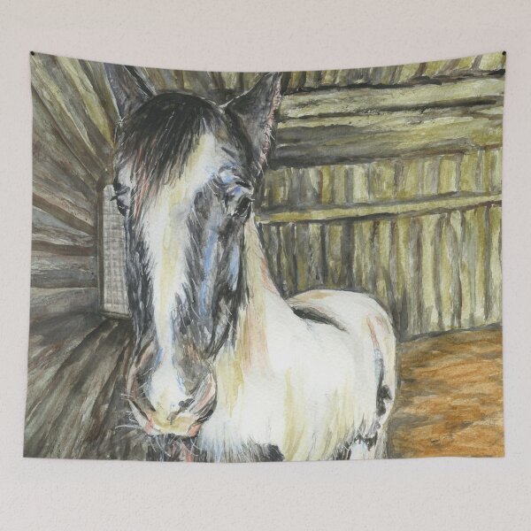 Item preview, Shire horse in his stable designed and sold by LymphomaLass.