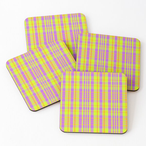 Item preview, Neon Aesthetic Sorcha 2 Hand Drawn Textured Plaid Pattern designed and sold by GenAumonier.