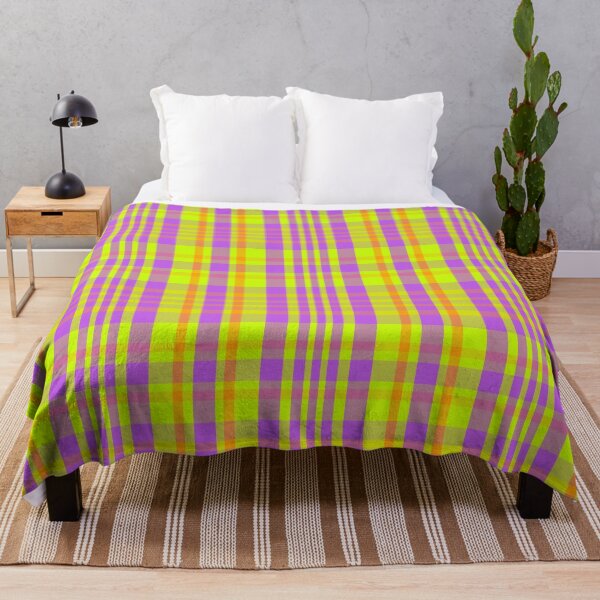 Item preview, Neon Aesthetic Sorcha 2 Hand Drawn Textured Plaid Pattern designed and sold by GenAumonier.