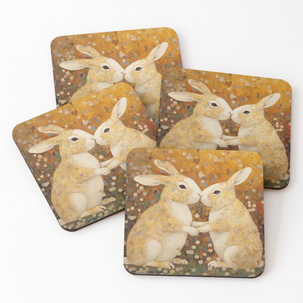 Item preview, Rabbits the Kiss inspired by Gustav Klimt designed and sold by EmeraldeaArt.