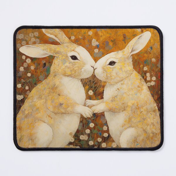 Item preview, Rabbits the Kiss inspired by Gustav Klimt designed and sold by EmeraldeaArt.