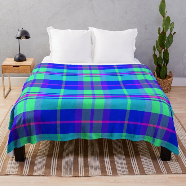 Item preview, Neon Aesthetic Arable 1 Hand Drawn Textured Plaid Pattern designed and sold by GenAumonier.
