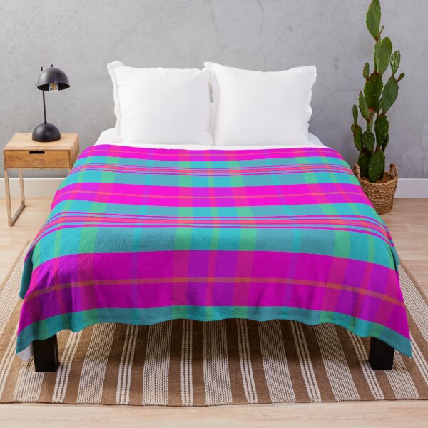 Item preview, Neon Aesthetic Arable 2 Hand Drawn Textured Plaid Pattern designed and sold by GenAumonier.