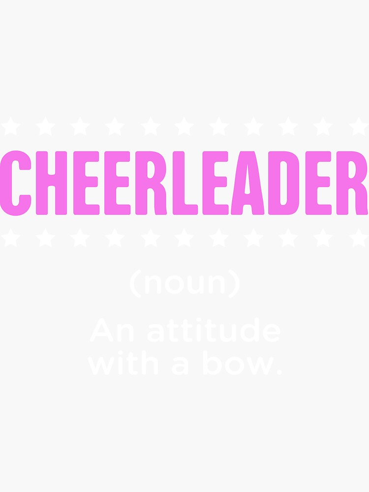 "Cute Definition Funny Cheerleading Cheerleader" Sticker for Sale by
