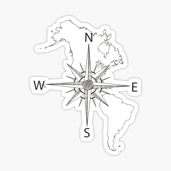 Item preview, Compass over North and South America designed and sold by Lwdstk.