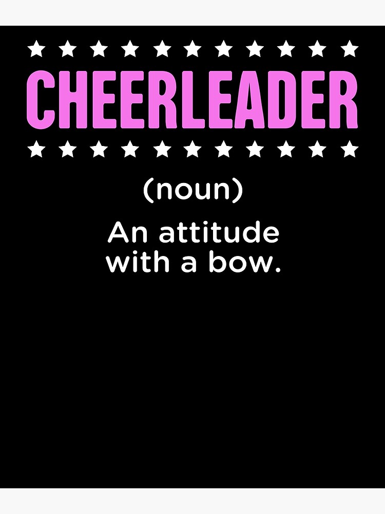 "Cute Definition Funny Cheerleading Cheerleader" Poster for Sale by