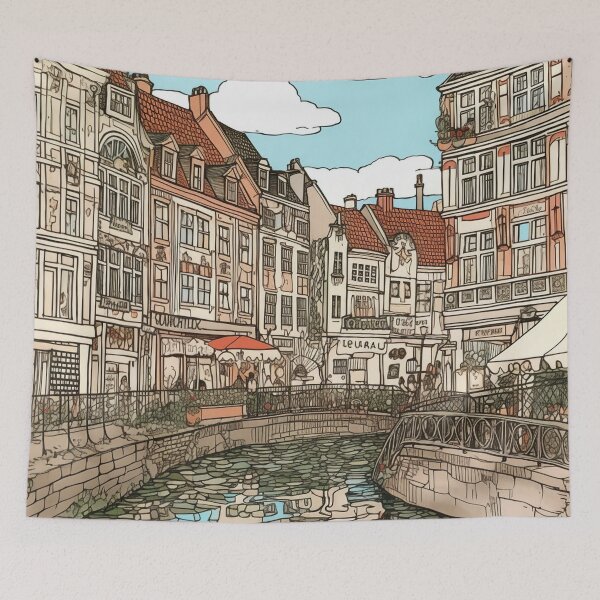 Item preview, Aarhus city drawin designed and sold by ComicsFactory.