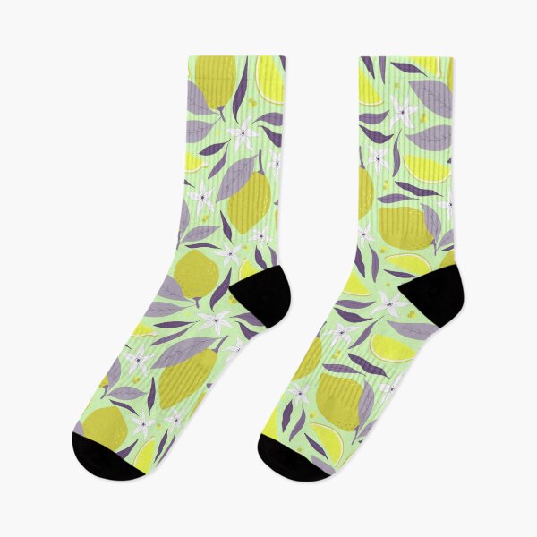 Item preview, Lemons and Leaves Pattern designed and sold by GrousyGirl.