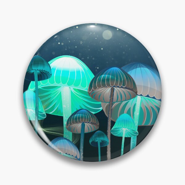 Item preview, Glowing mushroom forest designed and sold by jellysquidart.