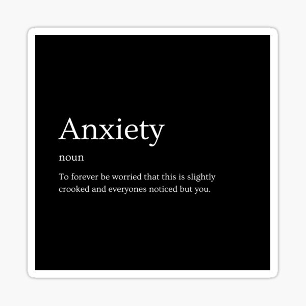 Aperçu de l'œuvre Définition de l'anxiété ect créée et vendue par EmberlyDawn.