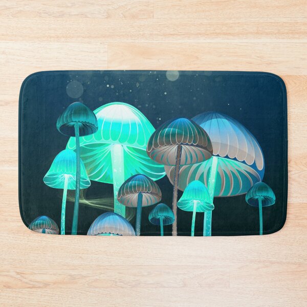 Item preview, Glowing mushroom forest designed and sold by jellysquidart.