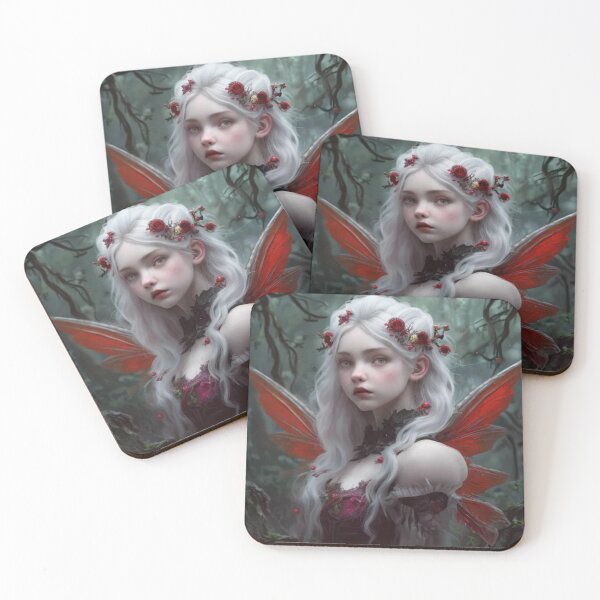 Item preview, Wary Tales Red White Black Fairy designed and sold by WaryTales.