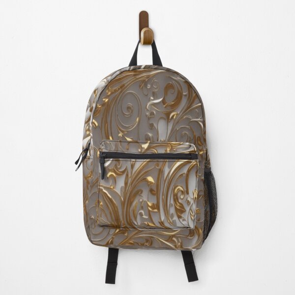 Item preview, Abstract painting of silver and delicate gold swirls, flecks of gold. designed and sold by BirdsnStuff.