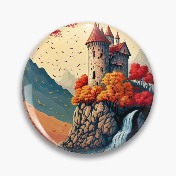 Item preview, castle on rock designed and sold by Stroka-AI-Art.