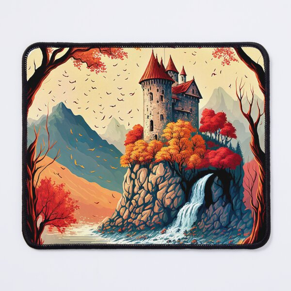 Item preview, castle on rock designed and sold by Stroka-AI-Art.