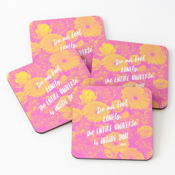 Item preview, Pink Doom Room Art - Inspirational Rumi Quote - Do not feel lonely, the entire universe is inside you. designed and sold by Trish Dish.