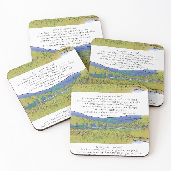 Item preview, Love Is Patient: Mountain Lake In Watercolor designed and sold by KirtTisdale.