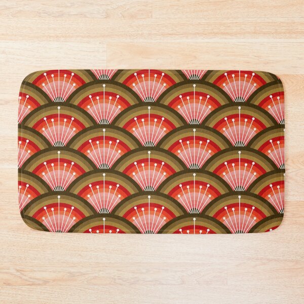 Item preview, Stellar Seigaiha Wave – Crimson & Teak designed and sold by Cat Coquillette.