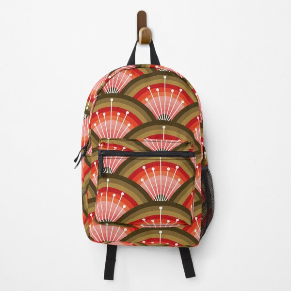 Item preview, Stellar Seigaiha Wave – Crimson & Teak designed and sold by Cat Coquillette.