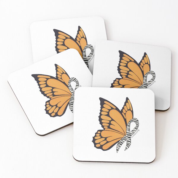 Item preview, Zebra Ribbon Butterfly (Orange Monarch) designed and sold by SicknessSociety.