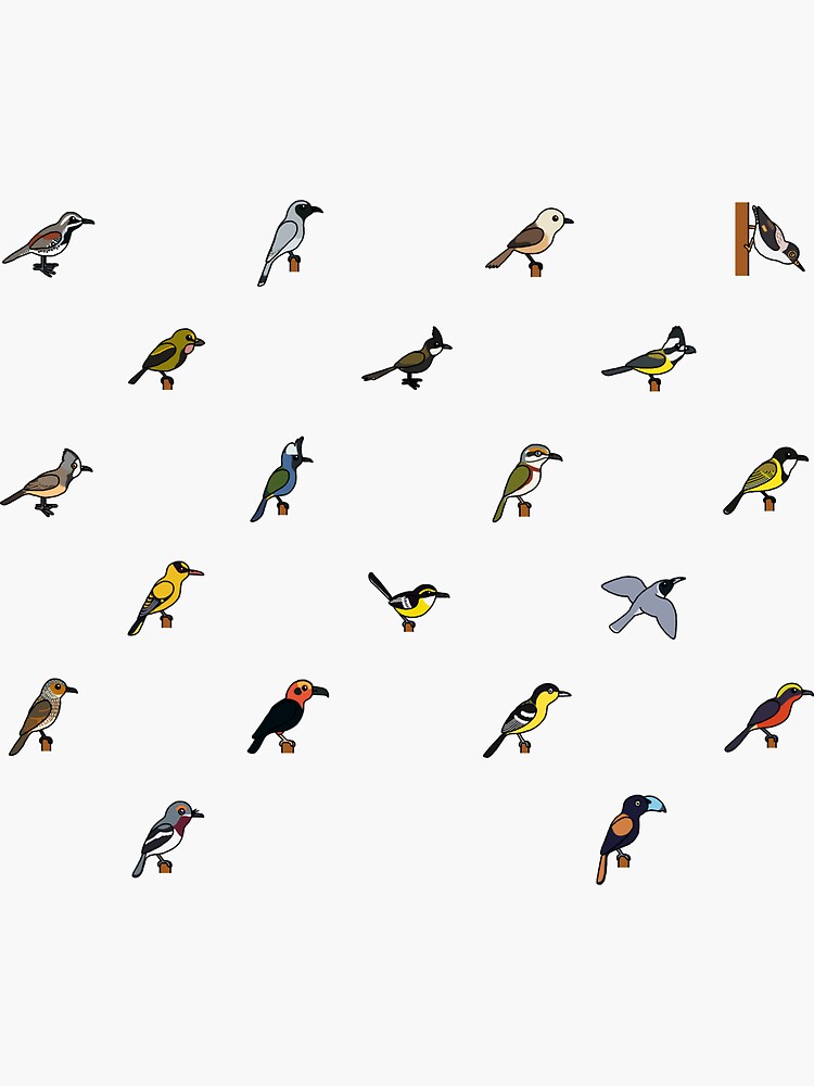 Thumbnail 3 of 3, Sticker, Bird Icon Pack 9 - Orioles, Vireos, and Friends designed and sold by albertonykus.