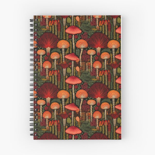 Item preview, Embroidered Mushroom Pattern - Fall Colors designed and sold by StephyCreative.