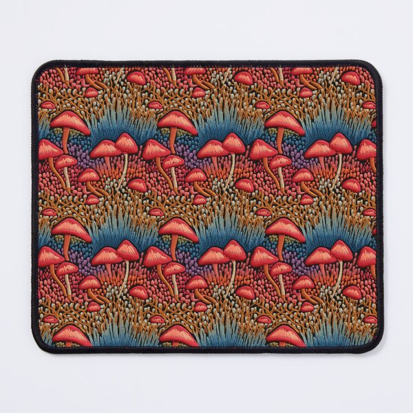 Item preview, Embroidered Mushroom Pattern - Fall Colors designed and sold by StephyCreative.