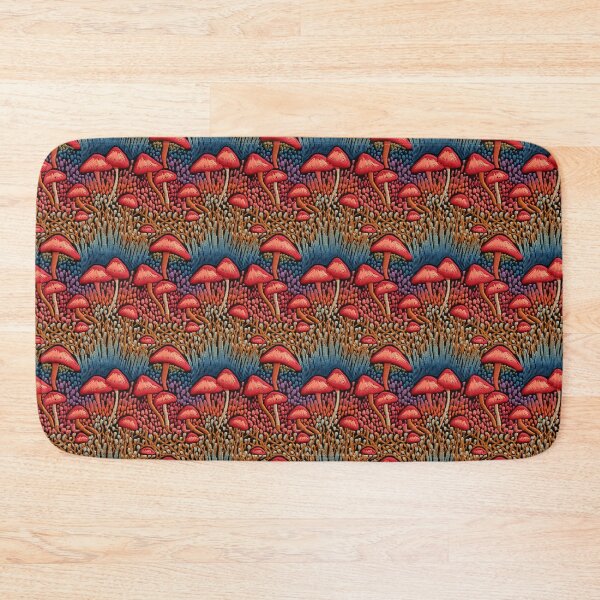 Item preview, Embroidered Mushroom Pattern - Fall Colors designed and sold by StephyCreative.