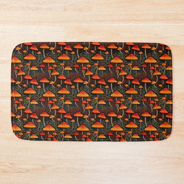 Item preview, Emroidered Mushroom Pattern - Fall Colors designed and sold by StephyCreative.