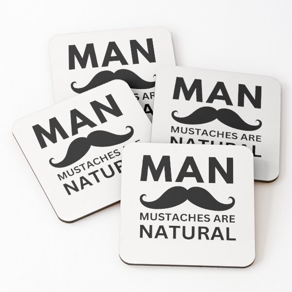 Item preview, MAN Acronym | Long Thick Curly Black Handlebar Mustache designed and sold by ACRONYMSONLY.