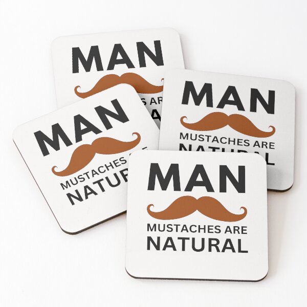 Item preview, MAN Acronym | Long Thick Curly Brown Handlebar Mustache designed and sold by ACRONYMSONLY.