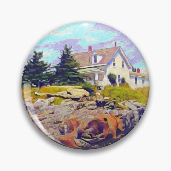 Artikelvorschau, MAINE HOMESTEAD UND LEUCHTTURM entworfen und verkauft von ArtbyRolleen.