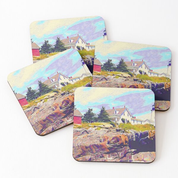 Item preview, MAINE HOMESTEAD AND LIGHTHOUSE  designed and sold by ArtbyRolleen.