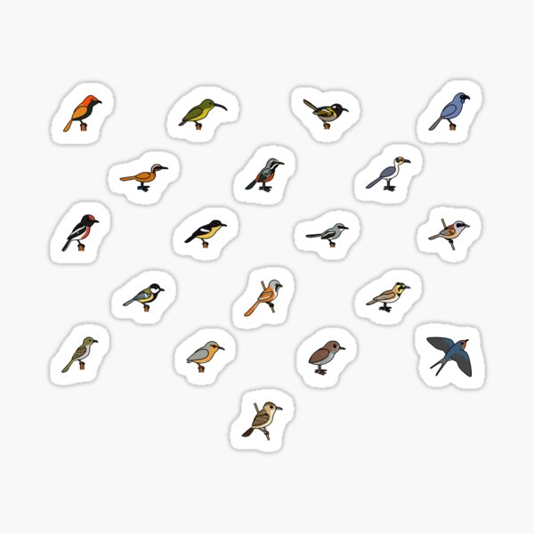 Bird Icon Pack 11 - Titmice, Larks, Swallows, and Friends Sticker