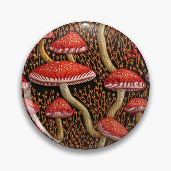 Item preview, Emroidered Mushroom Pattern - Fall Colors designed and sold by StephyCreative.