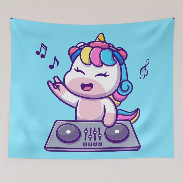 Item preview, Unicorn DJ: Spinning Magical Tunes designed and sold by hjian8219.