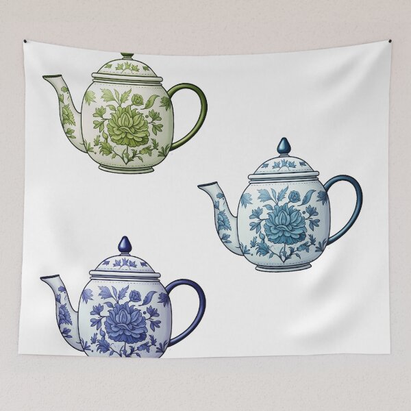 Item preview, three teapots designed and sold by SilviaDays.