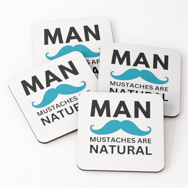 Item preview, MAN Acronym | Long Thick Curly Blue Handlebar Mustache designed and sold by ACRONYMSONLY.