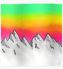 Dusk Mountain Scene Poster