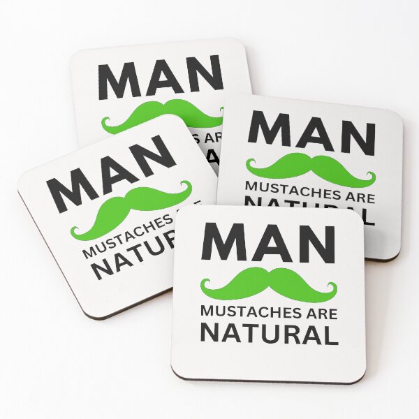 Item preview, MAN Acronym | Long Thick Curly Green Handlebar Mustache designed and sold by ACRONYMSONLY.