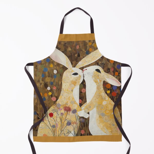 Item preview, The Kiss Reimagined: Klimt-Inspired Rabbits Embrace designed and sold by EmeraldeaArt.