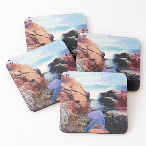 Item preview, MAINES ROCKY SHORELINE designed and sold by ArtbyRolleen.