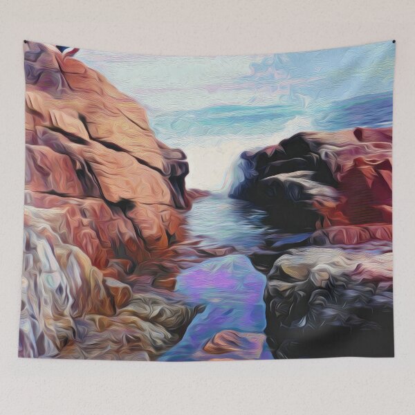 Item preview, MAINES ROCKY SHORELINE designed and sold by ArtbyRolleen.