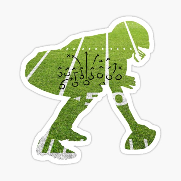 American Football Center Silhouette with field and play Sticker