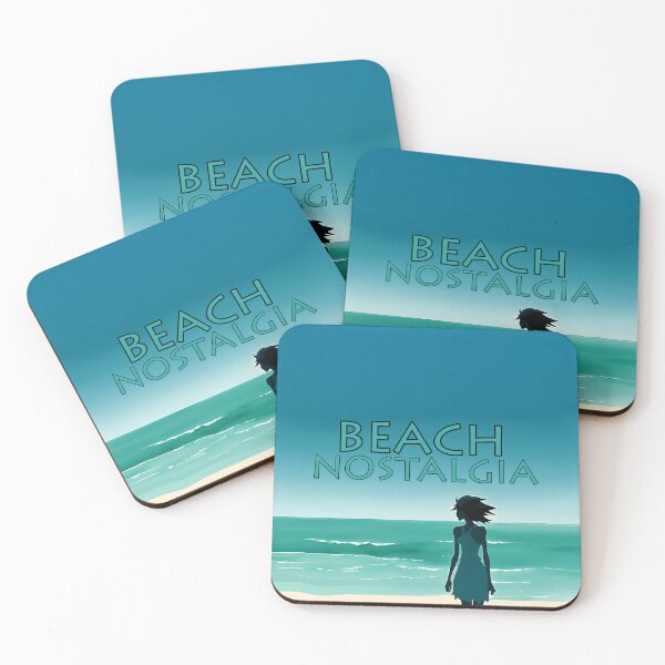 Item preview, Beach Nostalgia Reluctant to Leave Peaceful Ocean Blues - AI Art 6 of 8 designed and sold by Beachy.